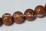 CGS52 15.5 inches 12mm round goldstone beads wholesale