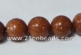 CGS53 15.5 inches 14mm round goldstone beads wholesale