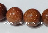 CGS55 15.5 inches 18mm round goldstone beads wholesale