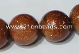 CGS56 15.5 inches 20mm round goldstone beads wholesale