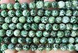 CGS602 15 inches 8mm round green spot stone beads wholesale