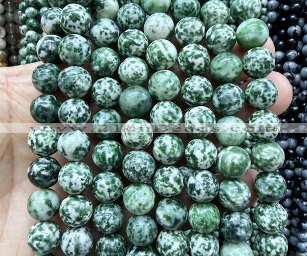 CGS603 15 inches 10mm round green spot stone beads wholesale