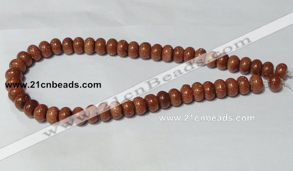 CGS65 15.5 inches 8*12mm rondelle goldstone beads wholesale