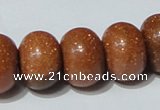 CGS66 15.5 inches 13*18mm rondelle goldstone beads wholesale