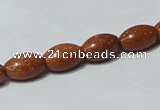 CGS70 15.5 inches 8*12mm rice goldstone beads wholesale