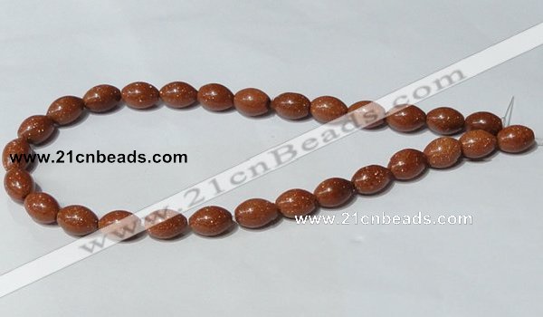 CGS71 15.5 inches 10*14mm rice goldstone beads wholesale