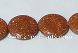 CGS76 15.5 inches 20mm coin goldstone beads wholesale