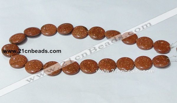 CGS76 15.5 inches 20mm coin goldstone beads wholesale