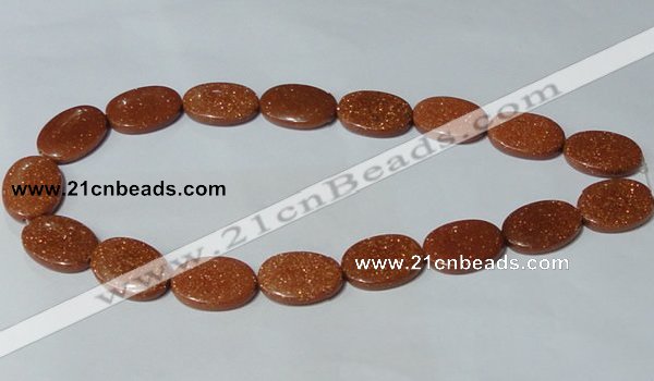 CGS79 15.5 inches 18*25mm oval goldstone beads wholesale