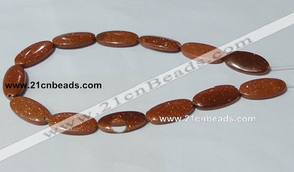 CGS80 15.5 inches 15*30mm oval goldstone beads wholesale