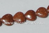 CGS82 15.5 inches 12*12mm heart goldstone beads wholesale