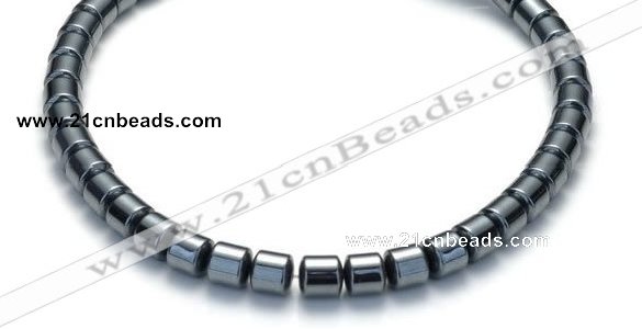 CHE03 16 inches 7mm column shape hematite beads Wholesale