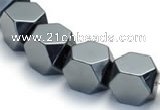 CHE05 14 inches 10*10mm faceted cube hematite beads Wholesale