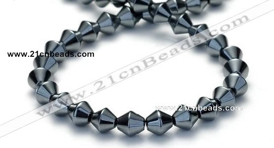 CHE06 14.5 inches 8*8mm bicone shape hematite beads Wholesale