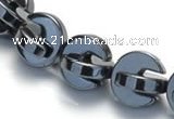 CHE10 16 inches 11mm curved moon shape hematite beads Wholesale