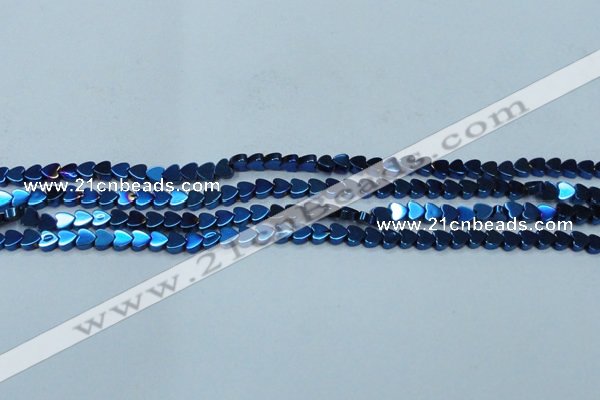 CHE1004 15.5 inches 6*6mm heart plated hematite beads wholesale