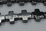 CHE1006 15.5 inches 10*10mm cross hematite beads wholesale