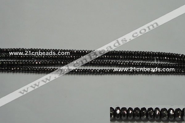 CHE101 15.5 inches 2*3mm faceted rondelle hematite beads wholesale