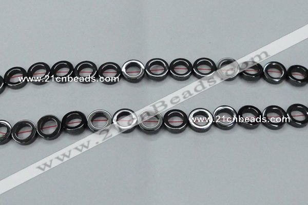 CHE1015 15.5 inches 12mm donut hematite beads wholesale
