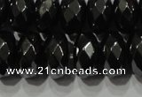 CHE105 15.5 inches 6*10mm faceted rondelle hematite beads wholesale