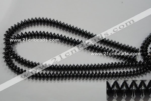 CHE109 15.5 inches 6*10mm rondelle hematite beads wholesale