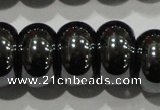 CHE112 15.5 inches 8*13mm rondelle large hole hematite beads