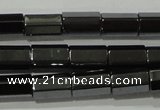 CHE126 15.5 inches 5*8mm faceted tube hematite beads wholesale