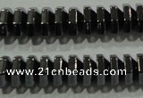 CHE134 15.5 inches 3*6mm pyramid hematite beads wholesale