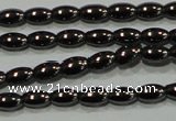 CHE136 15.5 inches 3*5mm rice hematite beads wholesale