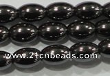 CHE138 15.5 inches 5*8mm rice hematite beads wholesale