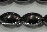 CHE140 15.5 inches 10*15mm rice hematite beads wholesale