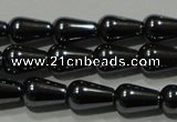 CHE146 15.5 inches 5*8mm teardrop hematite beads wholesale