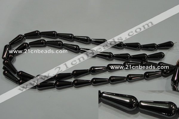 CHE149 15.5 inches 8*20mm teardrop hematite beads wholesale