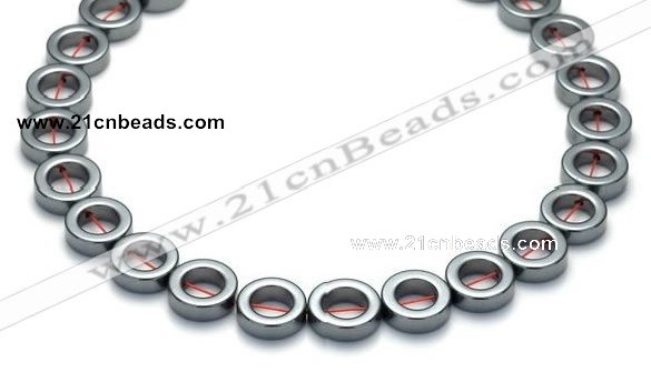 CHE15 16 inches 12mm donut shape hematite beads Wholesale