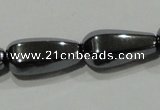 CHE152 15.5 inches 8*16mm faceted teardrop hematite beads