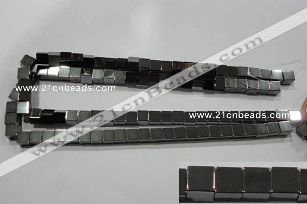 CHE183 15.5 inches 8*8mm cube hematite beads wholesale