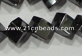 CHE187 15.5 inches 6*6mm cube hematite beads wholesale