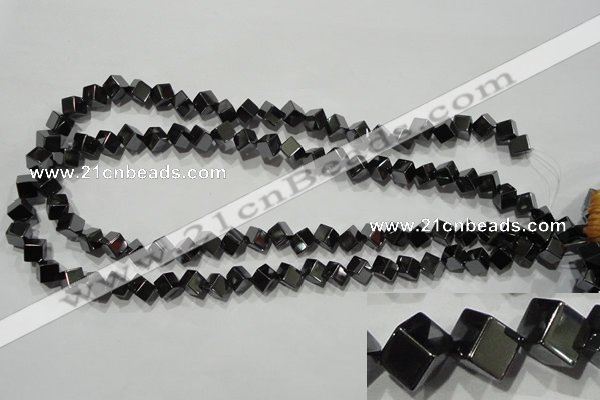 CHE187 15.5 inches 6*6mm cube hematite beads wholesale