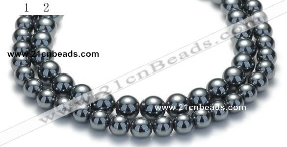 CHE19 16 inches 10mm & 12mm round hematite beads Wholesale