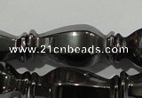 CHE197 15.5 inches 10*20mm vase-shaped hematite beads wholesale