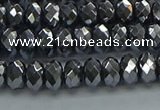 CHE2001 15.5 inches 4*6mm faceted rondelle hematite beads