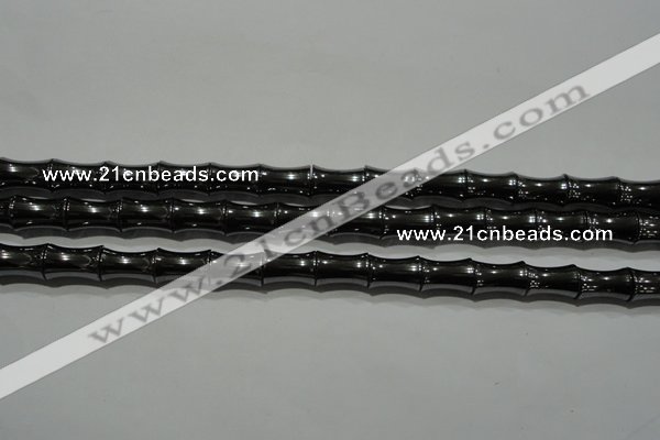 CHE204 15.5 inches 8*12mm bamboo hematite beads wholesale