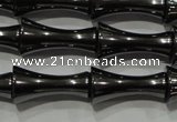 CHE205 15.5 inches 8*16mm bamboo hematite beads wholesale