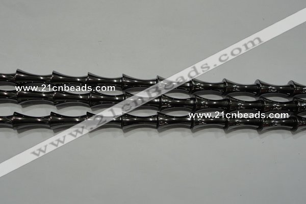 CHE205 15.5 inches 8*16mm bamboo hematite beads wholesale