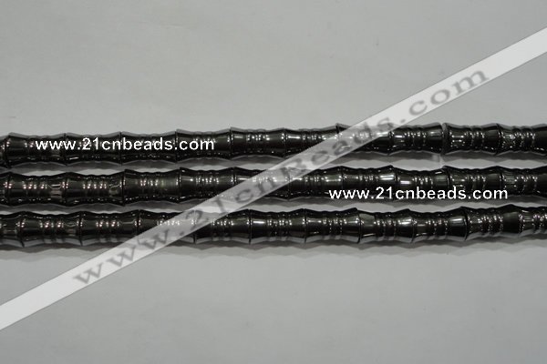 CHE207 15.5 inches 8*12mm bamboo hematite beads wholesale