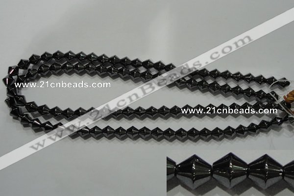 CHE212 15.5 inches 8*8mm bicone hematite beads wholesale