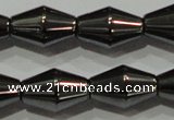 CHE214 15.5 inches 8*12mm bicone hematite beads wholesale