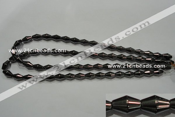 CHE214 15.5 inches 8*12mm bicone hematite beads wholesale