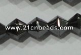 CHE216 15.5 inches 8*8mm faceted bicone hematite beads wholesale