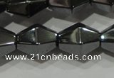 CHE217 15.5 inches 10*10mm faceted bicone hematite beads wholesale